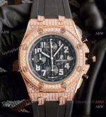 Replica Audemars Piguet Royal Oak Offshore Watch Rose Gold Iced Out